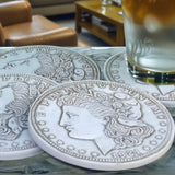 Silver Dollar Drink Coasters