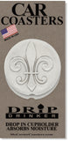 Fleur de Lis Car Coasters