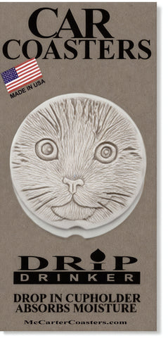 Cat Face Car Coasters