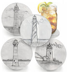 Assorted Lighthouse Drink Coasters (set of 4)