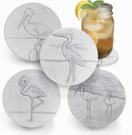 Assorted Shore Birds (set of 4) Pelican | Ibis | Flamingo | Heron