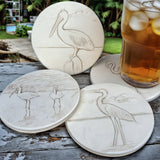 Assorted Shore Birds (set of 4) Pelican | Ibis | Flamingo | Heron