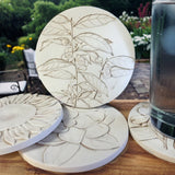 Mixed Flowers Drink Coasters